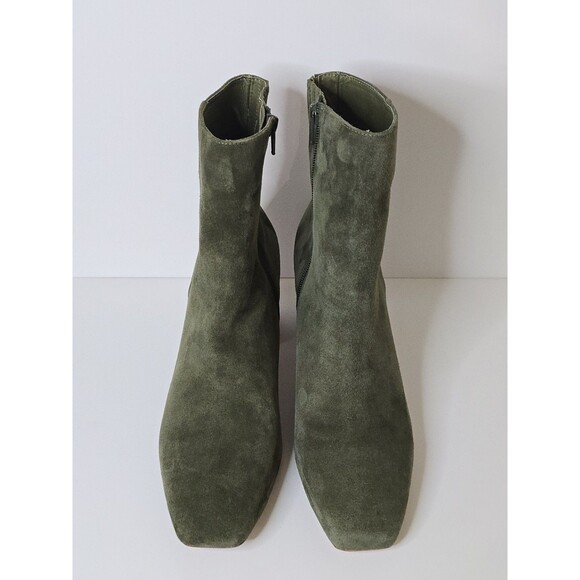 Charlotte Stone Olive Ankle Boots - Picture 5 of 13